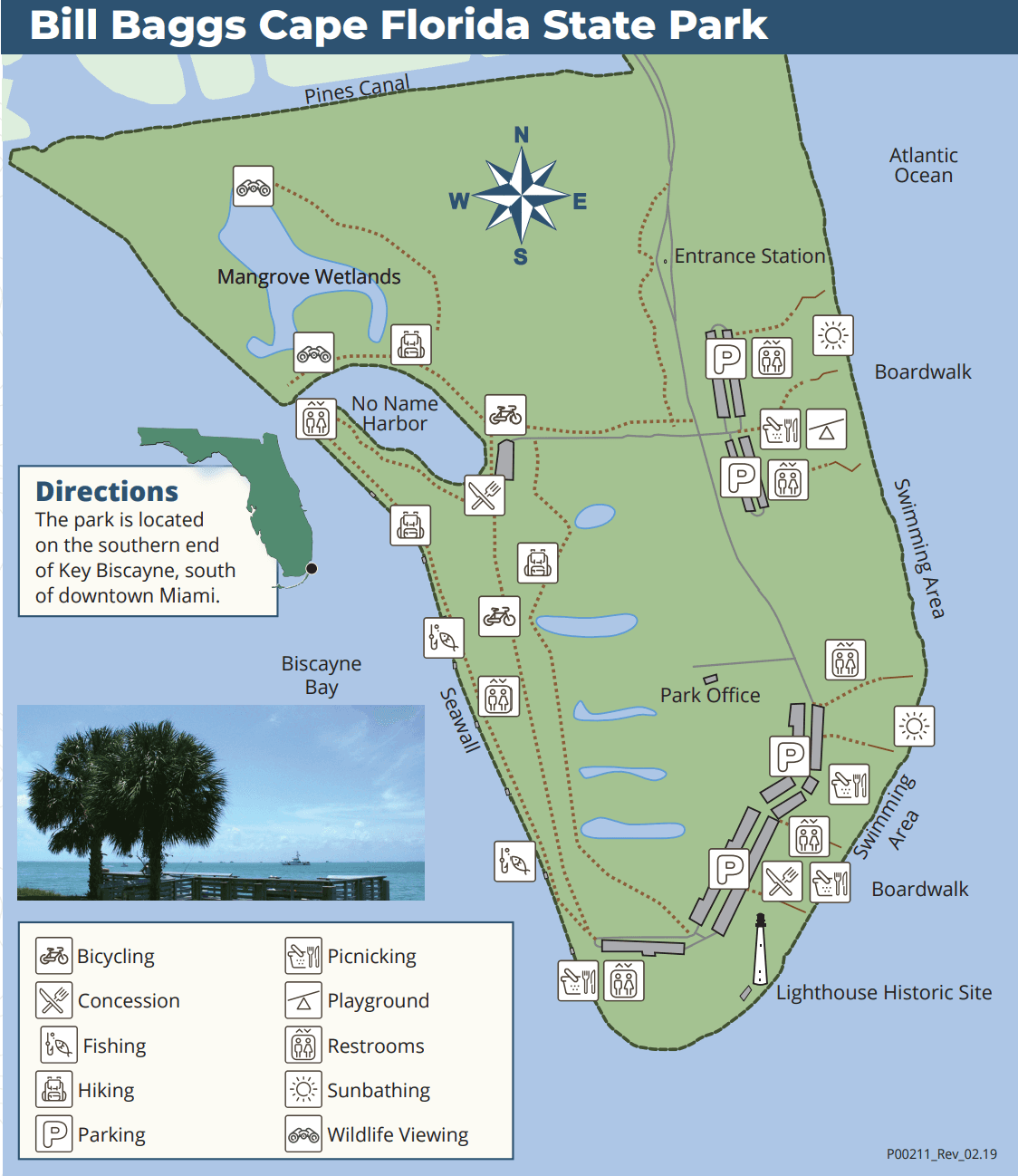 Map of Bill Baggs Cape Florida State Park