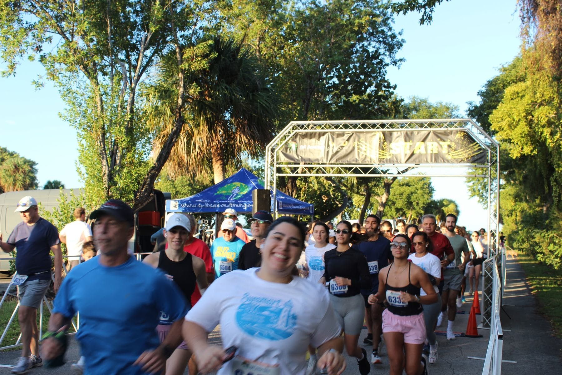 Runners leaving the start at the 2025 race
